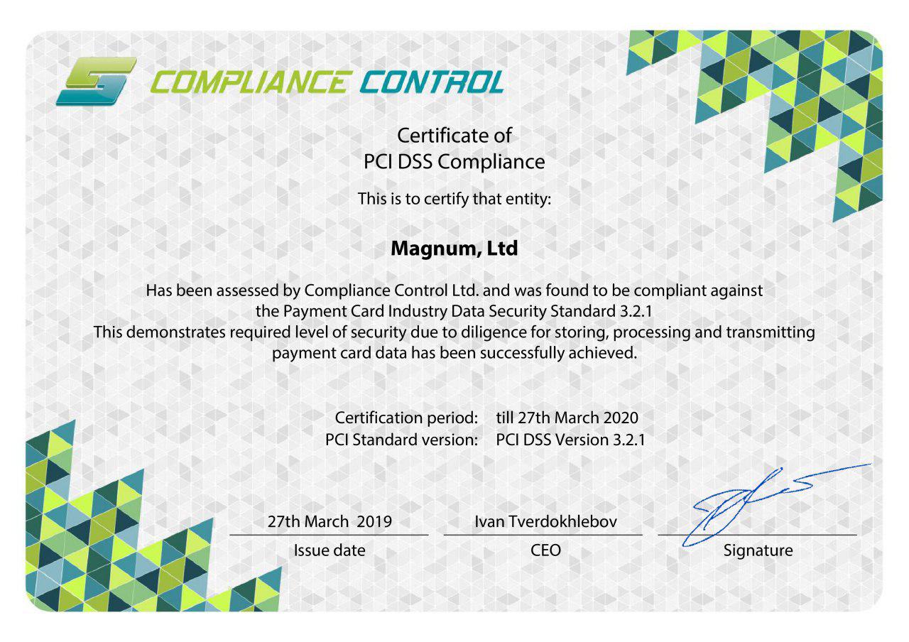 Onpay PCI DSS 2019